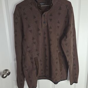 Alpine Design Brown Patterned Crewneck Sweater